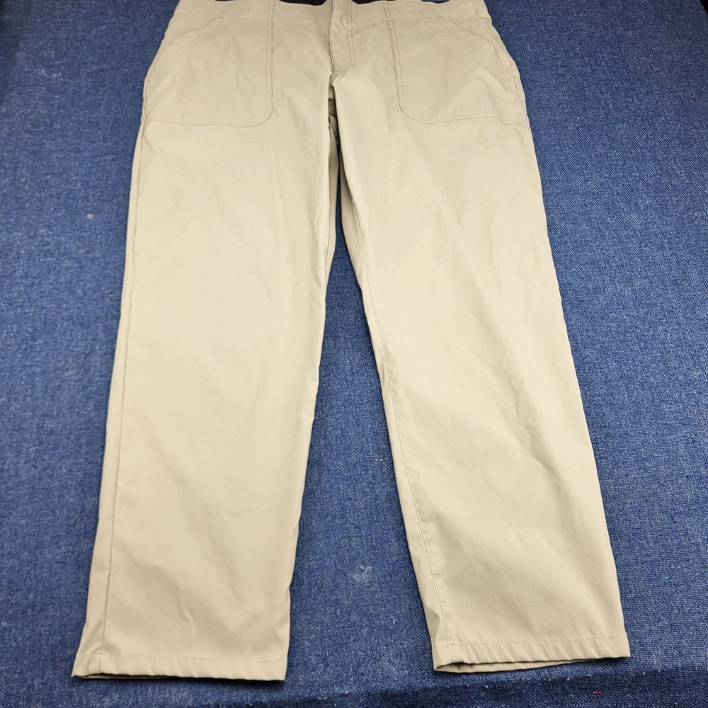 Eddie Bauer Horizon Straight Ankle Pants Womens 16 Khaki Tan Hiking Outdoor